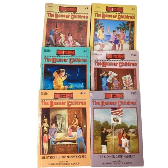 The Boxcar Children Gertrude Chandler Paperback Lot of 6 Paperback Vintage 80s - Picture 1 of 5